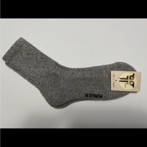 Yak wool blend thermal socks grey size 43-45 made in Mongolia